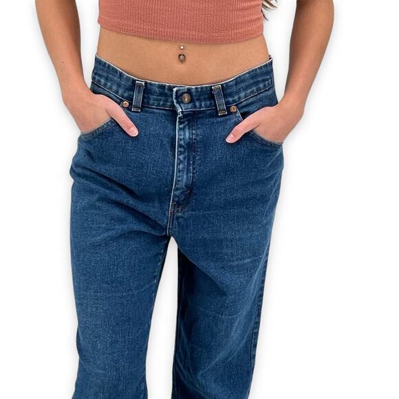 Vintage 70s Levi's Orange Tab Jeans Straight Leg Paper Tag Missus 12 Modern 2/4 - Picture 3 of 14